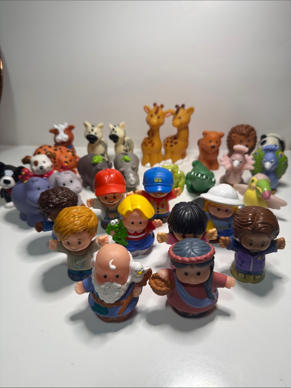 Huge lot fisher price people animals Noah and more alligator giraffe hippo